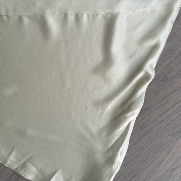 Reformation RONDA silk drape maxi dress - dried herbs sage green herb - Size 12 - Picture 8 of 13